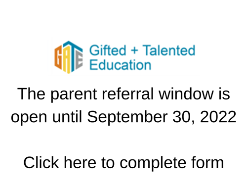 GATE Parent Referral Window